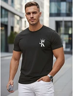 Tshirt męski z nadrukiem czarny model 22182593 - FashionStreet