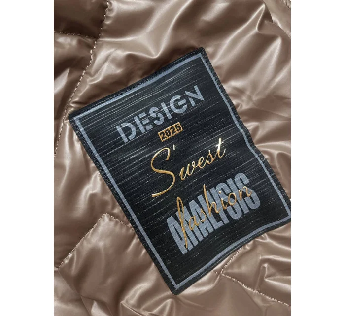 Prošívaná bunda v barvě cappuccino na model 18846310 - S'WEST