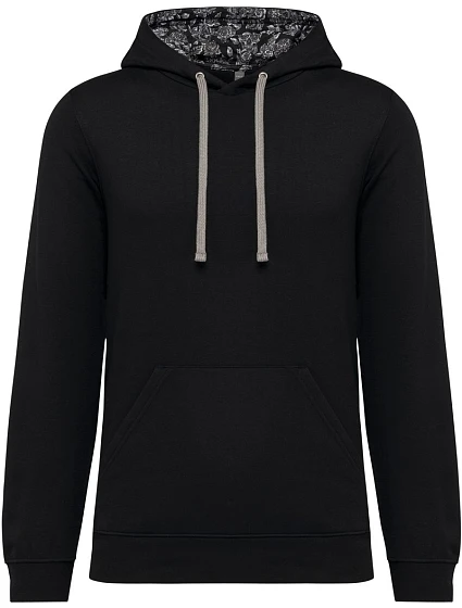 Kariban K 4013 Unisex mikina s kapucňou 20.K013 čierna/mexická lebka