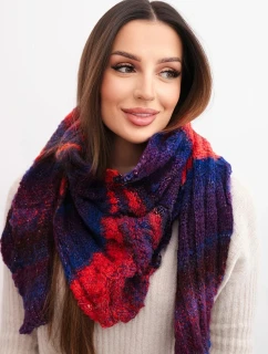 Dámsky vlnený komínový šál KN20 fialový