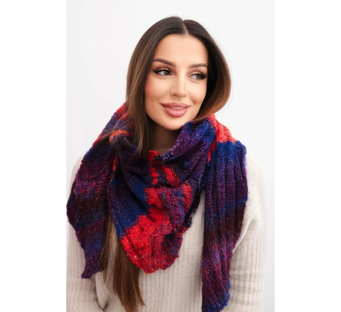 Dámsky vlnený komínový šál KN20 fialový