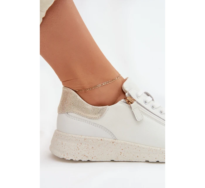 Kožené dámské polobotky se zipem Bíloblaté Dorothea Kožené dámské polobotky se zipem Bíloblaté Dorothea