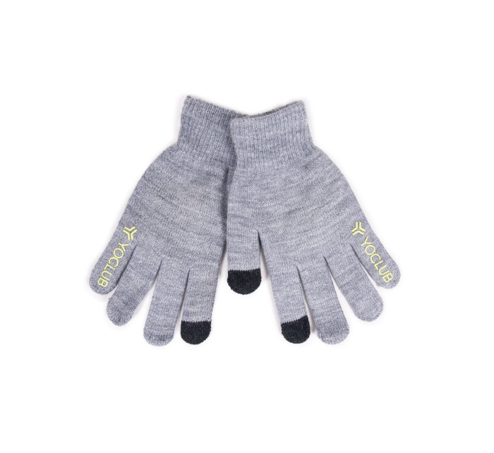 Yoclub Detské rukavice s dotykovým displejom RED-0245C-AA5E-002 Grey