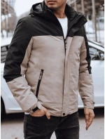 Pánská zimní bunda s kapucí béžová Dstreet model 21980717 - FashionStreet