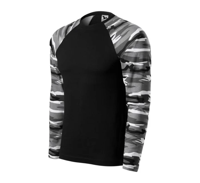 Tričko Malfini Camouflage LS M MLI-16632 camouflage gray pánske