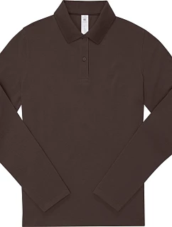 B&C My Polo 180 LSL /women Dámske polo s dlhým rukávom z piké 01.W462 roasted coffee