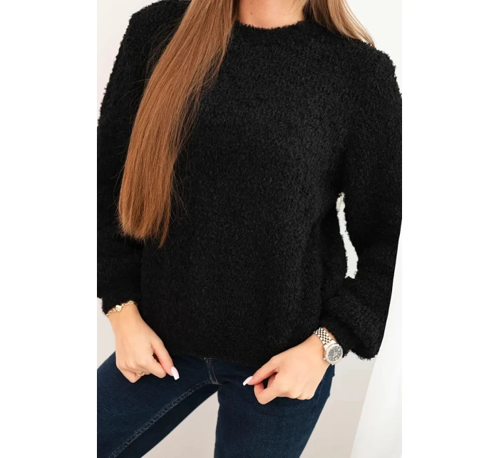 Dámsky mäkký mohérový sveter čierny