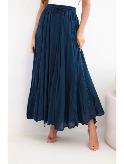 Dámska maxi bavlnená sukňa s elastickým pásom