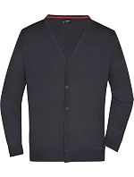 JN 661 Pánský pletený cardigan s výstřihem do V model 22488035 black - Daiber JN 661 Pánský pletený cardigan s výstřihem do V model 22488035 black - Daiber