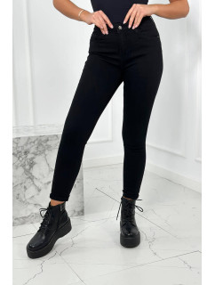 Úzke džínsy s vreckami čierny