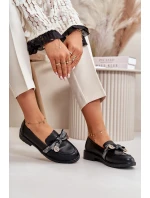 Damskie Mokasyny Z Kokardą S.Barski HY42-331 Czarne