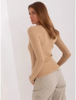 Sweter PM SW J model 21426970 camelowy - FPrice Sweter PM SW J model 21426970 camelowy - FPrice