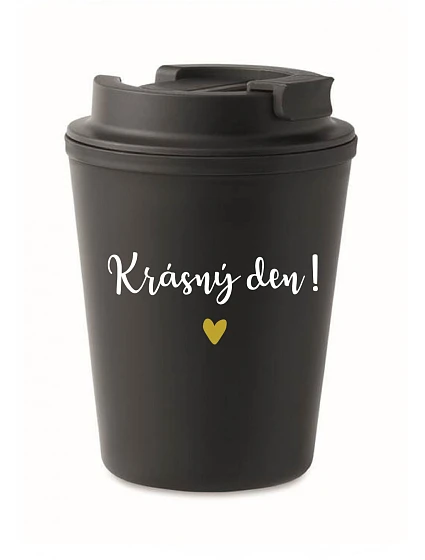 KRÁSNÝ DEN! - černý termohrnek 300 ml