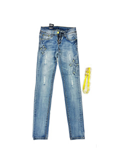 Džínsové nohavice so svetlo modrými nášivkami 8082.81 - Gemini