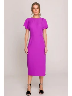 Ceruzkové šaty S398 levanduľová - Stylove