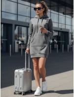 Dámská dlouhá mikina oversize tmavě šedá Dstreet model 21964040 - FashionStreet Dámská dlouhá mikina oversize tmavě šedá Dstreet model 21964040 - FashionStreet