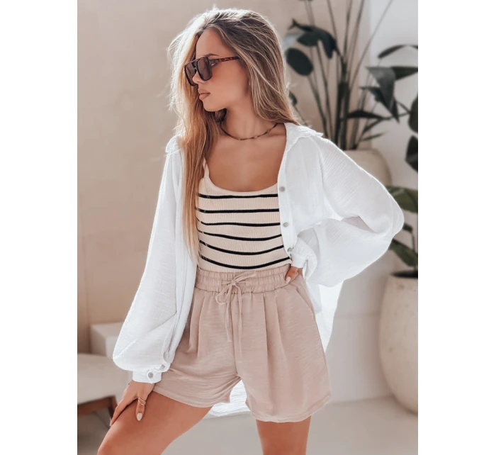 Dámske šortky RELAX TIME beige FashionStreet SY0458