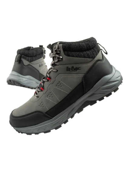 Lee Cooper pánska zimná treková zateplená členková obuv šedá