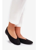 Klasyczne Baleriny Z Eko Zamszu Czarne Osallin
