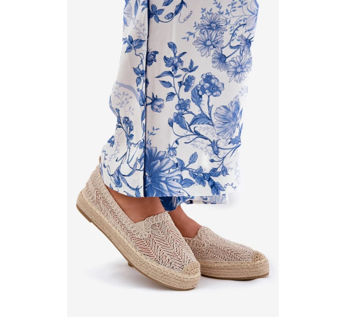 Dámské espadrilky na platformě Béžové model 21691933 - VINCEZA