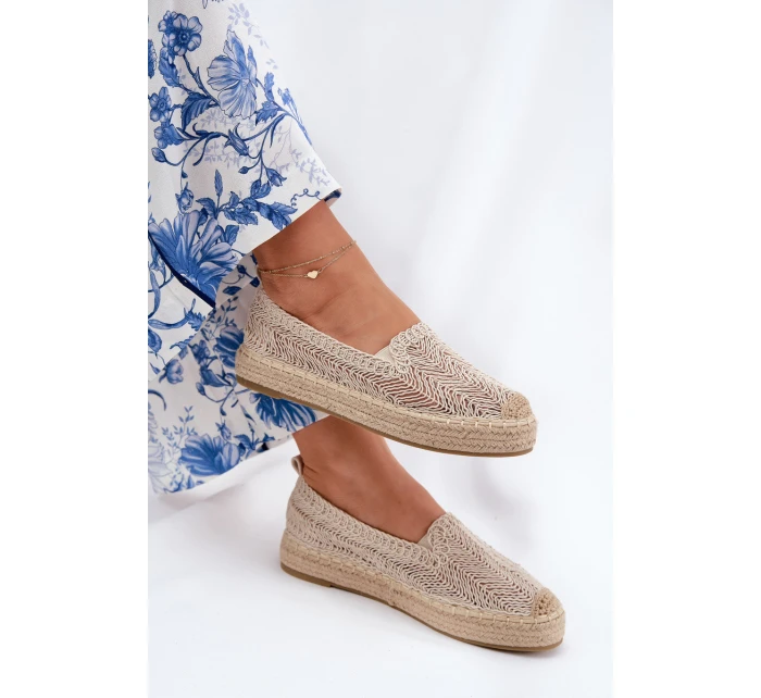 Dámské espadrilky na platformě Béžové model 21691933 - VINCEZA
