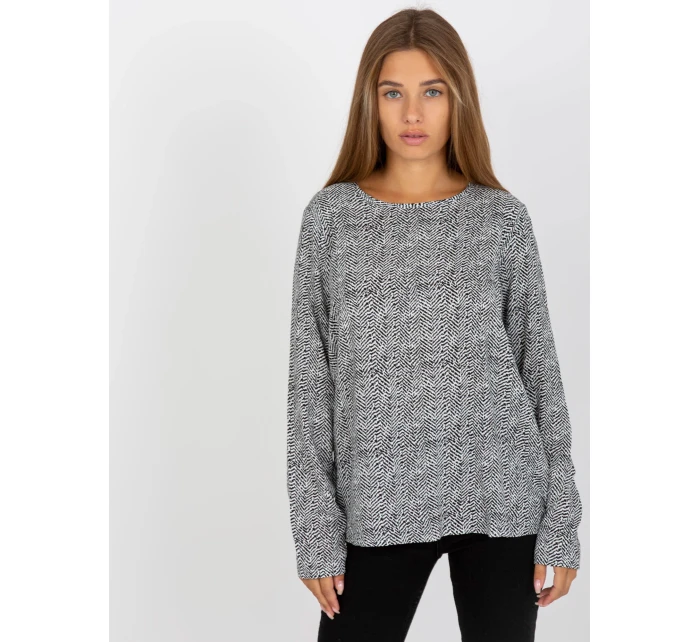 Blúzka D73771M10971AEN čiernobiela