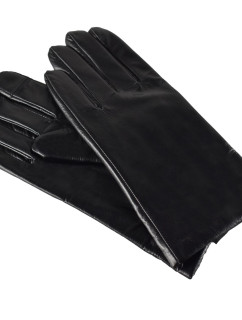 Semiline Dámske kožené antibakteriálne rukavice P8211 Black