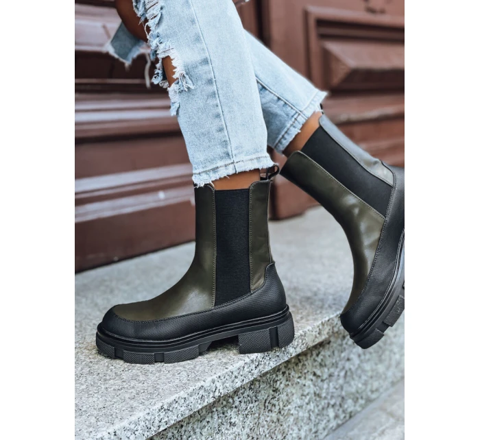 Dámské zelené kozačky Dstreet model 21971291 - FashionStreet