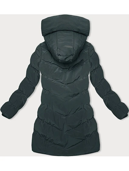 Tmavě zelená zimní bunda s kapucí model 21246079 - LHD