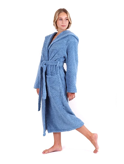 Dámsky župan Athena s kapucňou 3116 Denim Light - Vestis