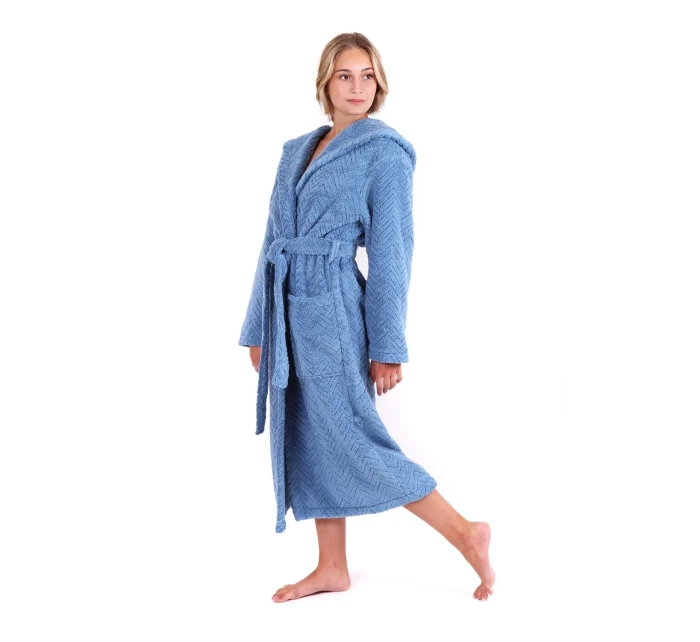 Dámsky župan Athena s kapucňou 3116 Denim Light - Vestis