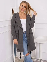 Zateplená bunda s kapucňou v grafitovej farbe