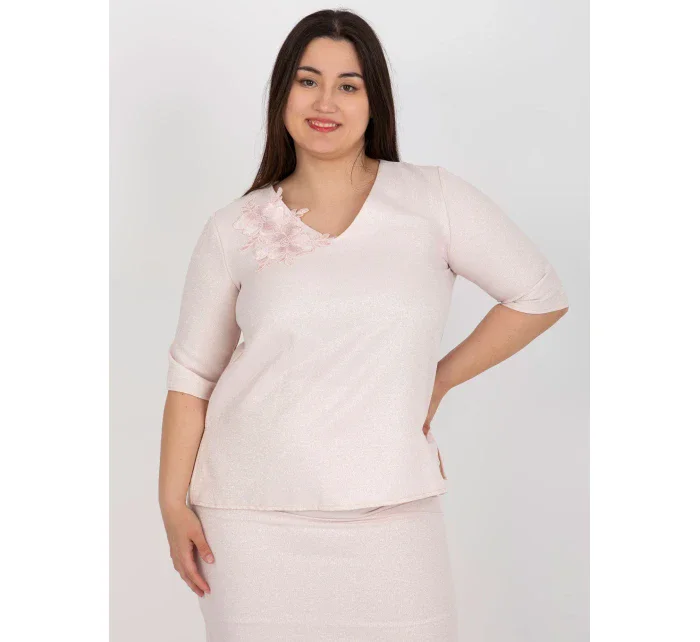 Blúzka LK BZ 506692.32 svetlo ružová