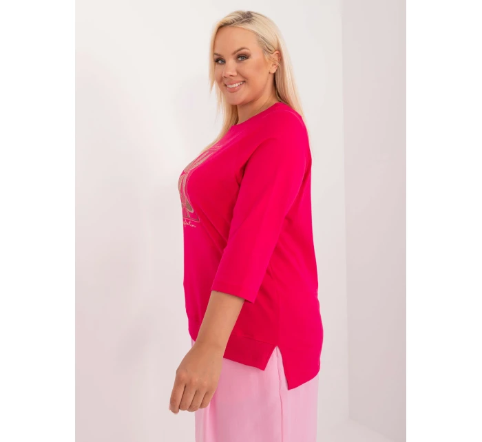 Bluzka RV BZ model 20190796 fuksjowy - FPrice Bluzka RV BZ model 20190796 fuksjowy - FPrice