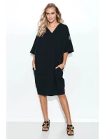 Dámske šaty M708 Čierna - Makadamia
