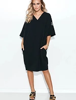 Dámske šaty M708 Čierna - Makadamia