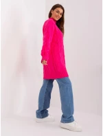Dámske svetrové šaty AT SW 2367 1.35P Fluo pink - FPrice Dámske svetrové šaty AT SW 2367 1.35P Fluo pink - FPrice
