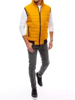 Pánská prošívaná tmavě žlutá vesta Dstreet model 21964326 - FashionStreet