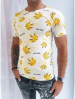 Pánské bílé tričko s potiskem Dstreet model 21969417 - FashionStreet