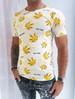 Pánske biele tričko s potlačou FashionStreet RX5277