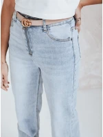Dámské džíny s vysokým pasem a širokými nohavicemi světle modré Dstreet model 21992635 - FashionStreet