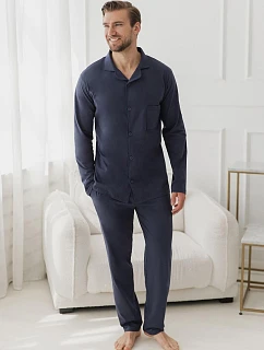 Pyžamo Taro 3616 Arturo, s dlhými rukávmi, veľkosti M–2XL, Z26, na zapínanie