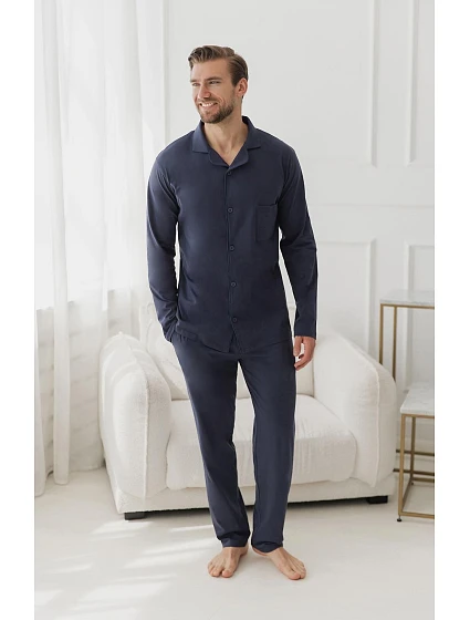 Pyžamo Taro 3616 Arturo, s dlhými rukávmi, veľkosti M–2XL, Z26, na zapínanie