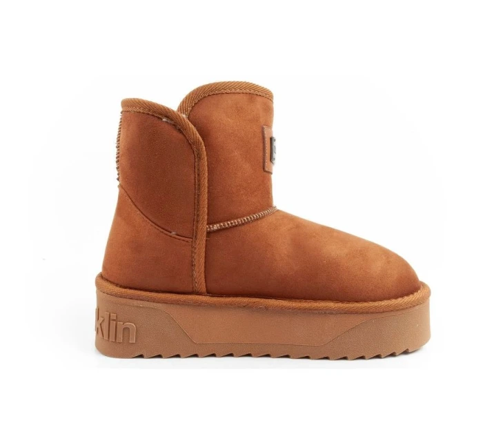 D.Franklin dámske snehové topánky zimné módne kožušinové zateplené topánky hnedé dámske