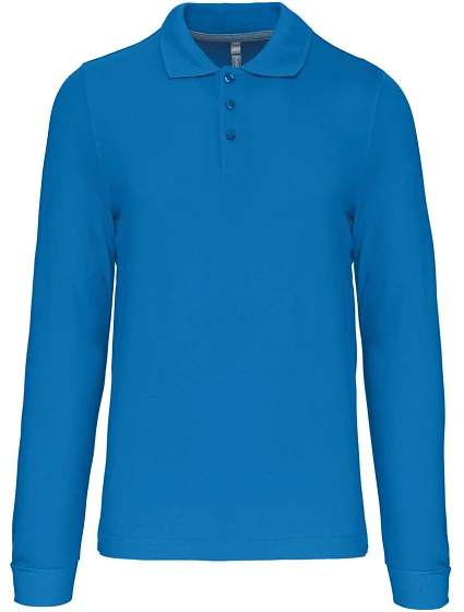 Kariban K 243 Pánske polo s dlhým rukávom z piké 20.K243 tropical blue Kariban K 243 Pánske polo s dlhým rukávom z piké 20.K243 tropical blue