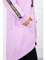 Mikina se zipem na zádech fialová