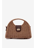 Pletená Malá Kabelka S Odnímatelným Přívazkem Hnědá Delphine