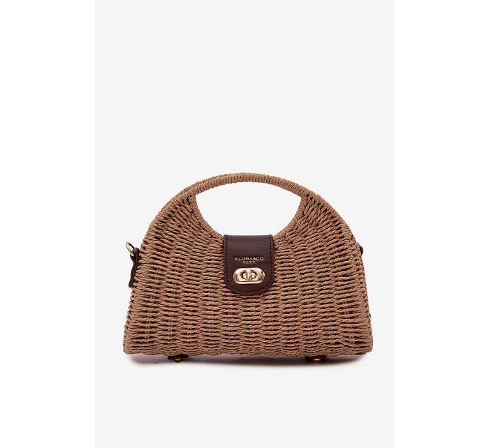 Pletená Malá Kabelka S Odnímatelným Přívazkem Hnědá Delphine
