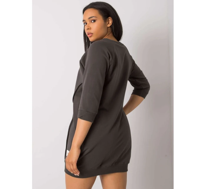 Šaty RV SK 6847.59P tmavá khaki