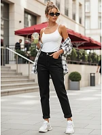 Jeansy damskie mom fit z wysokim stanem czarne model 22120944 - FashionStreet